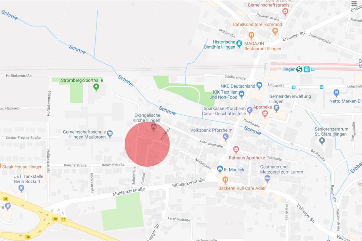 Anfahrtsskizee Weihnachtsmarkt Illingen